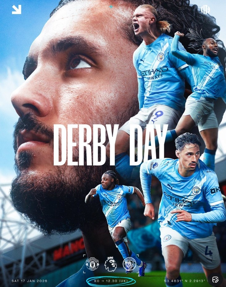 开云体育官网-曼城官推晒海报预热本轮曼市德比：哈兰德、塞梅尼奥、多库出镜